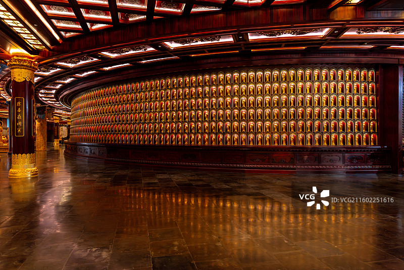 江西省九江市庐山市庐山东林大佛室内景观图片素材