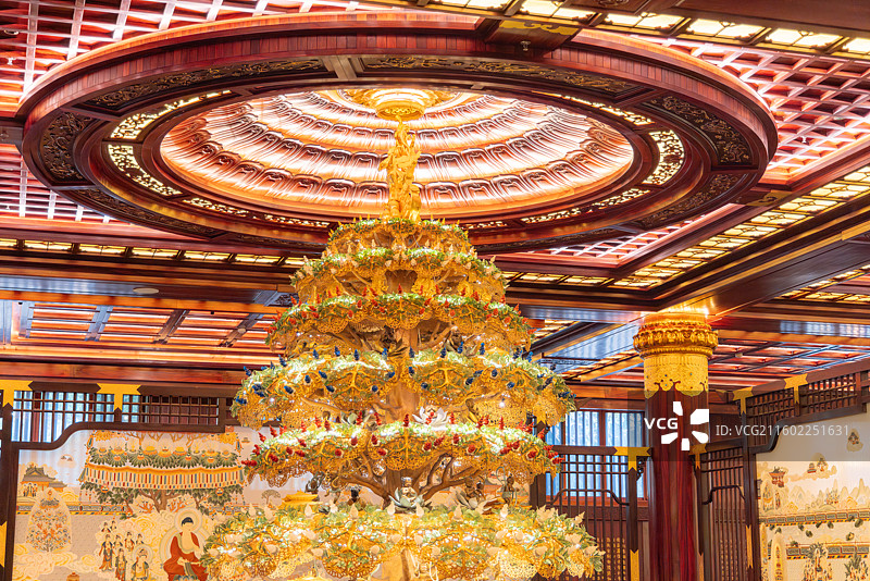 江西省九江市庐山市庐山东林大佛室内景观图片素材