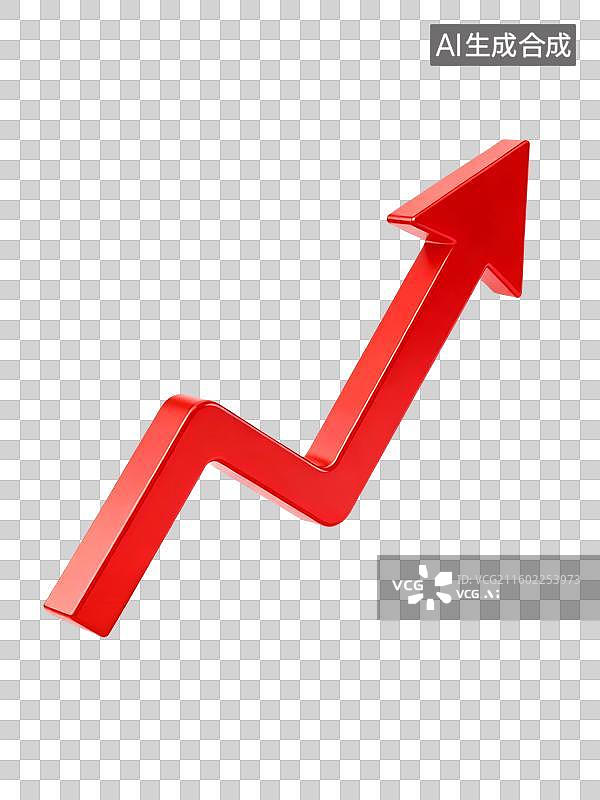 【AI数字艺术】曲线箭头符号 牛市上升符号图片素材