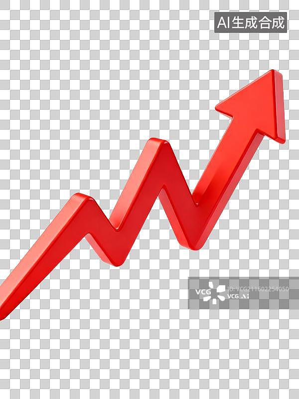 【AI数字艺术】曲线箭头符号 牛市上升符号图片素材