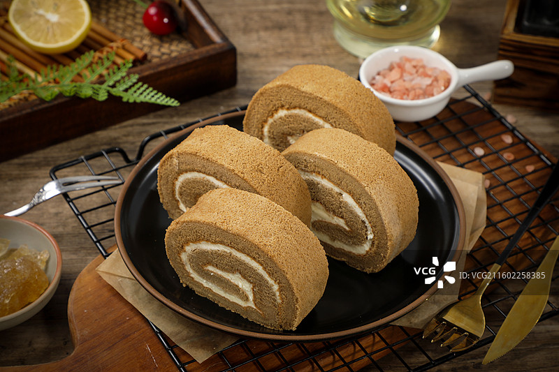 瑞士卷4个图片素材