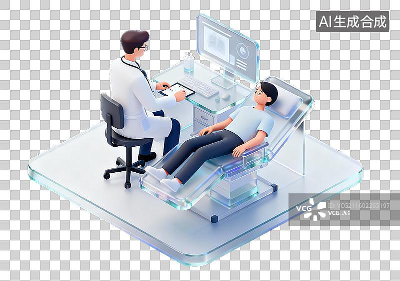 【AI数字艺术】医生为患者进行医疗检查图片素材