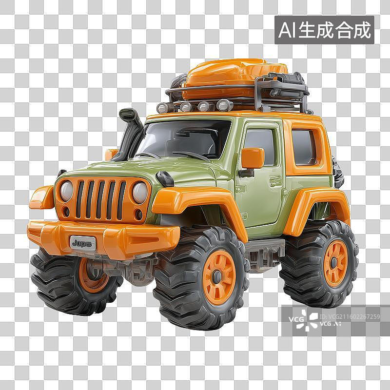 【AI数字艺术】越野吉普3D图标图片素材