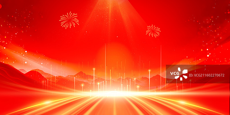 企业科技风年会盛典插画 马年年会创意城市展板 筑梦远航科技梦幻商务会议PPT背景 横版图片素材