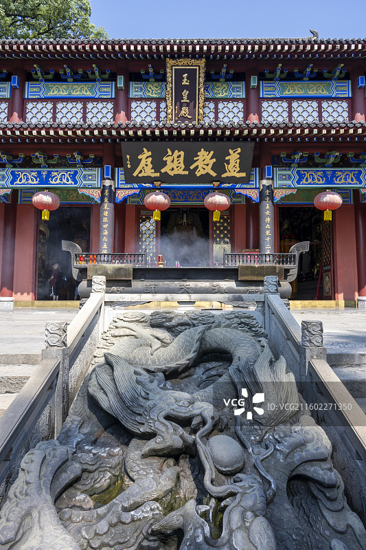 江西鹰潭龙虎山风景区上清古镇天师府景点建筑风光图片素材