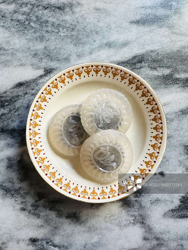 上海美食点心水晶饼图片素材