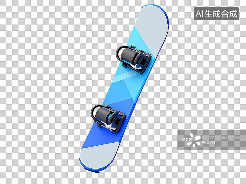 【AI数字艺术】滑雪板3D卡通立体体育拟物元素图片素材
