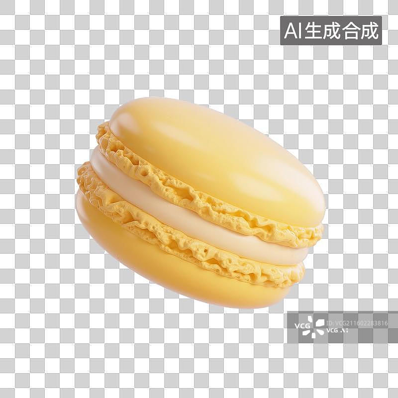 【AI数字艺术】3D渲染，膨胀充气风格，马卡龙，卡通甜食，下午茶，免抠元素图片素材