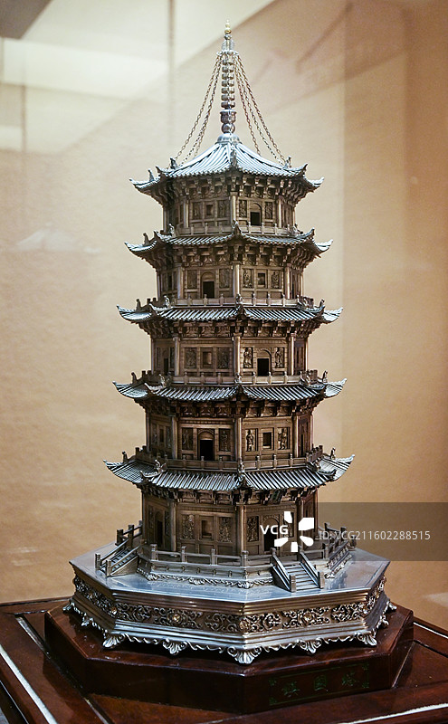 泉州 非遗 锡雕 东西塔 开元寺 塔 仁寿塔 模型 非物质文化遗产 镇国图片素材