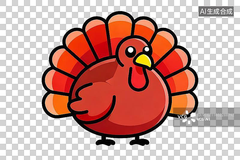 【AI数字艺术】免扣感恩节火鸡元素图片素材