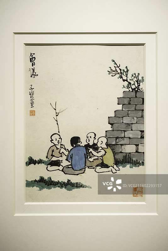 北京画院“无限清凉—丰子恺艺术展”珍贵藏品——《会议》图片素材