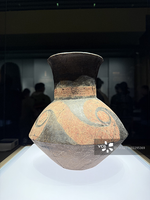 彩绘陶壶，龙山文化，山西省襄汾县陶寺村，山西博物院图片素材