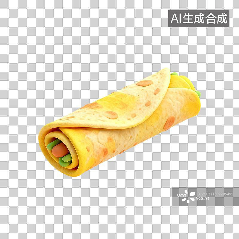 【AI数字艺术】美味彩色卷饼特写图片素材