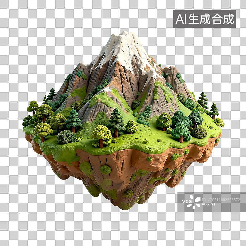 【AI数字艺术】绿色山丘景观图片素材