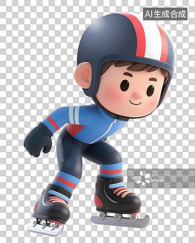 【AI数字艺术】AIGC:滑冰，短道速滑运动员，体育运动，设计元素，免抠图形图片素材