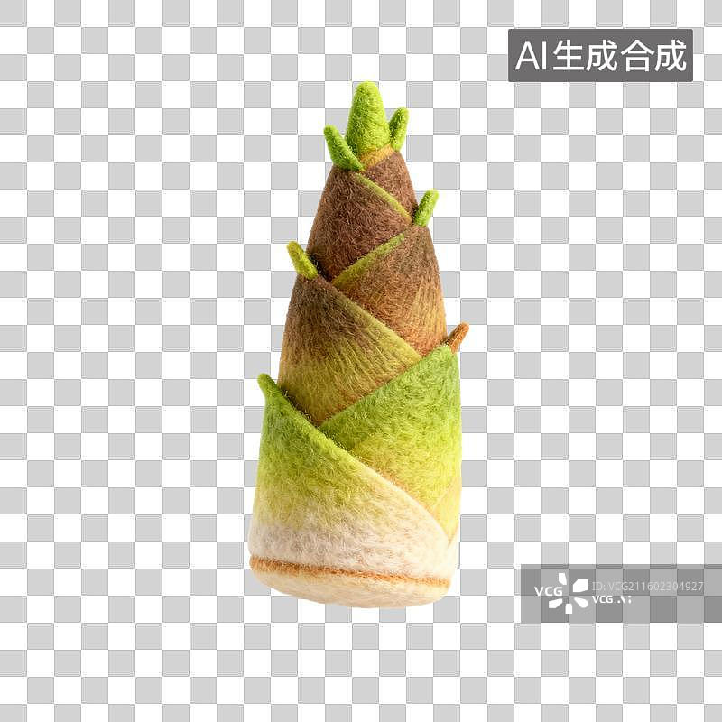 【AI数字艺术】新鲜翠绿的竹笋特写图片素材