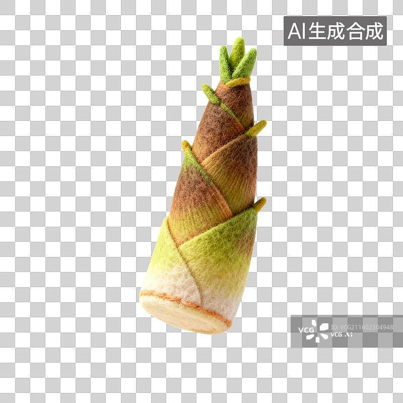 【AI数字艺术】新鲜翠绿的竹笋特写图片素材