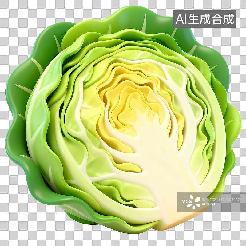 【AI数字艺术】蔬菜卷心菜图片素材