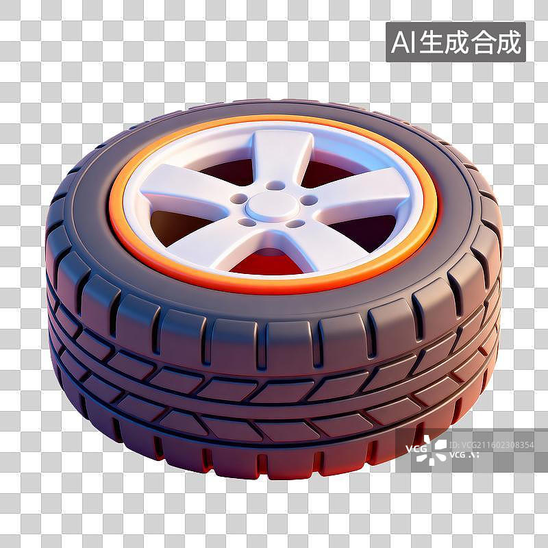 【AI数字艺术】黑色的汽车轮胎图片素材