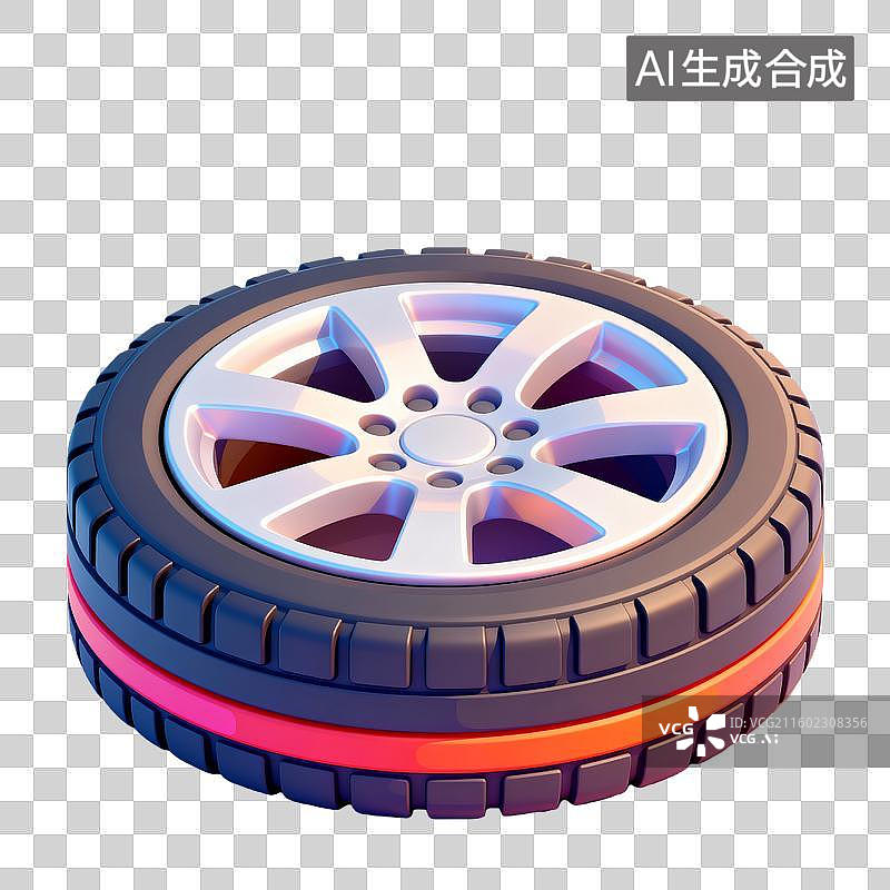 【AI数字艺术】黑色的汽车轮胎图片素材