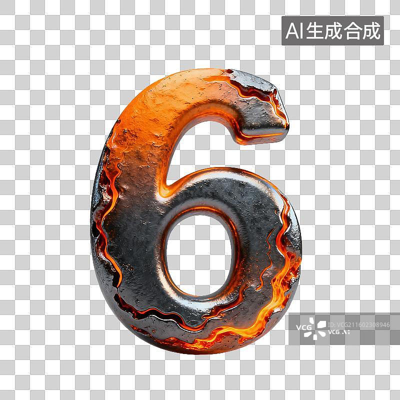 【AI数字艺术】3D金熔岩流动属光泽数字元素图片素材