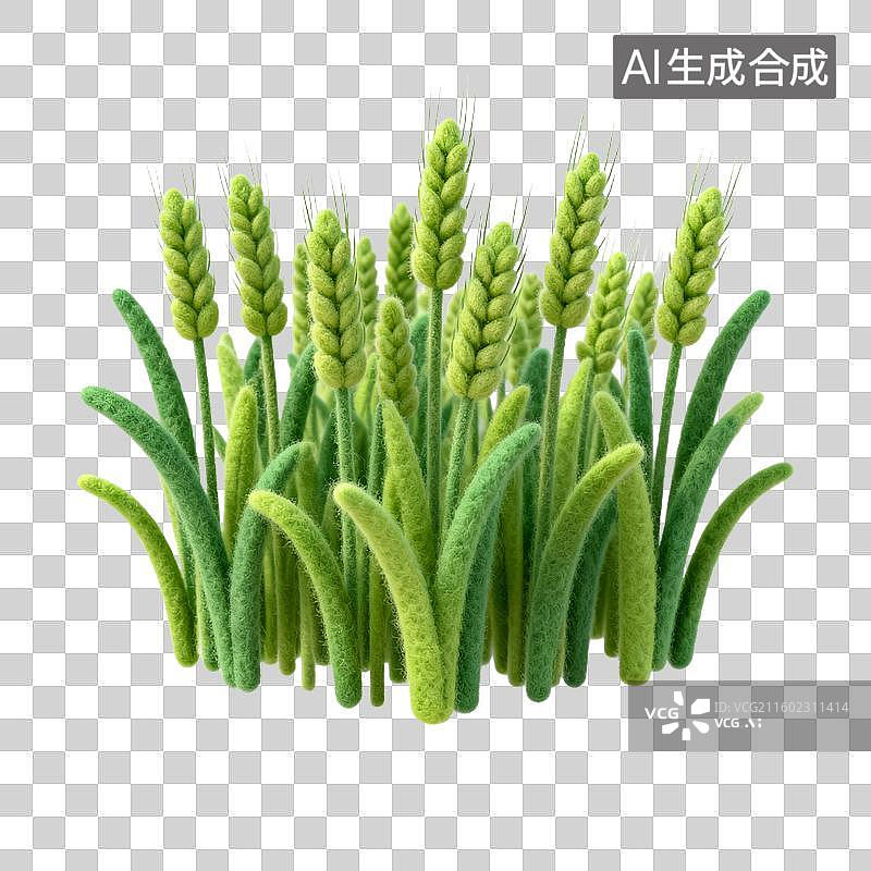 【AI数字艺术】绿色的麦田图片素材
