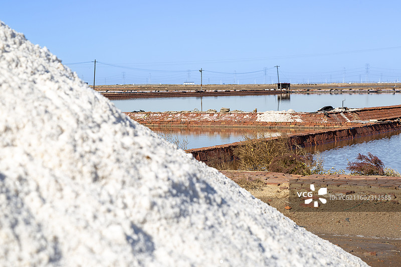 河北省沧州市海兴县“海兴盐场”风光图片素材