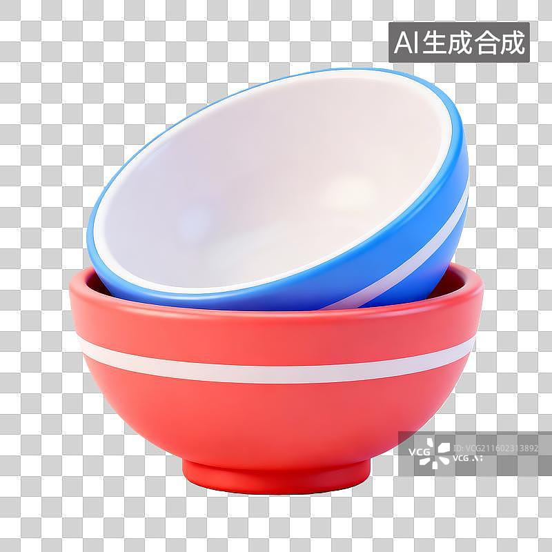 【AI数字艺术】叠在一起的饭碗图片素材