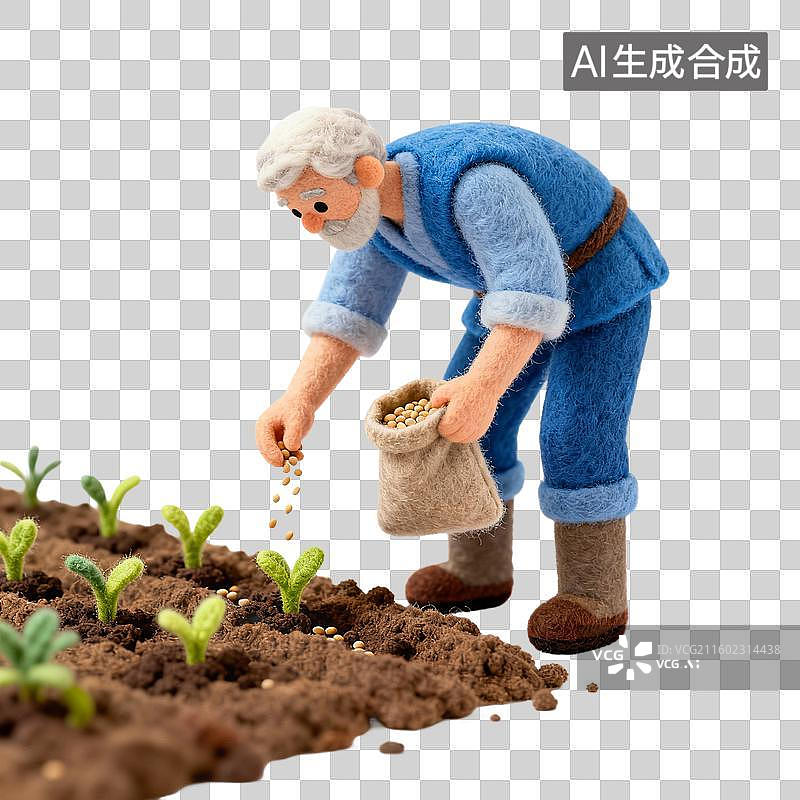 【AI数字艺术】农民播种场景图片素材