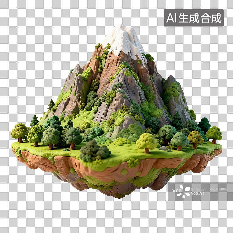 【AI数字艺术】绿色山丘景观图片素材