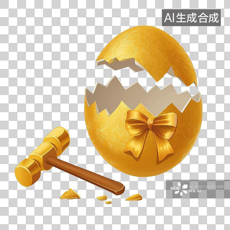 【AI数字艺术】砸金蛋图片素材