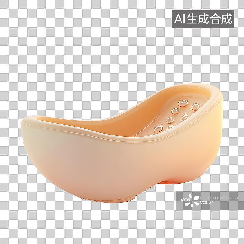 【AI数字艺术】3D卡通洗澡盆图片素材