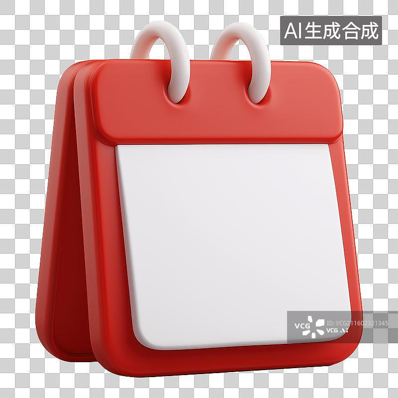 【AI数字艺术】红色日历便签图片素材