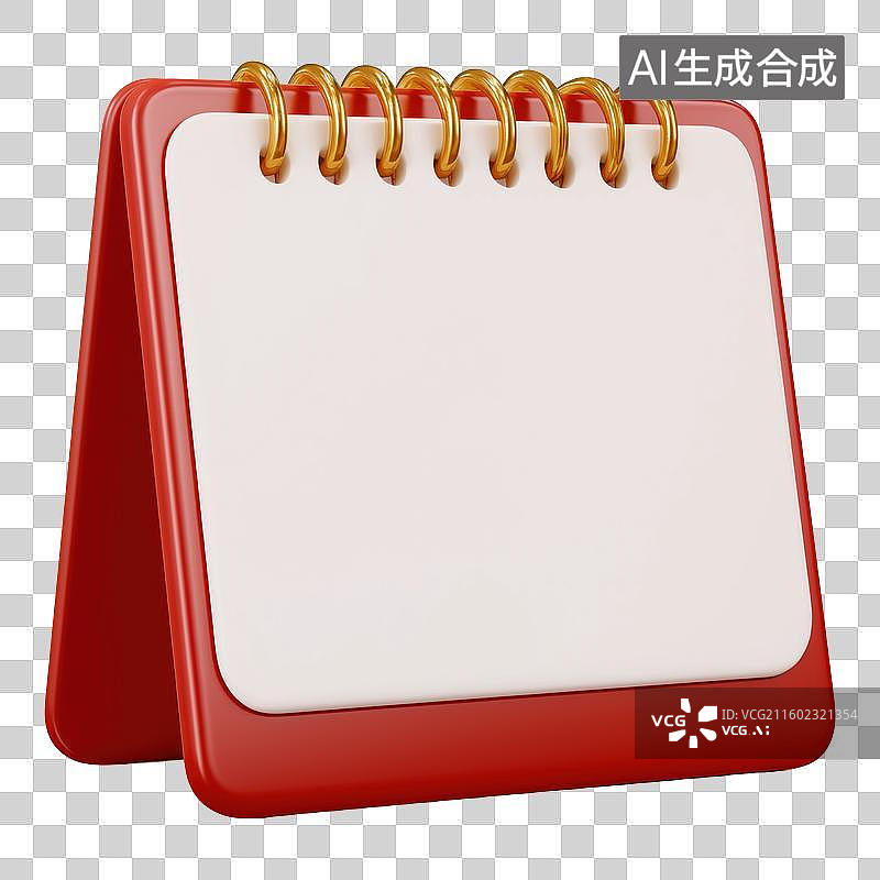 【AI数字艺术】红色日历便签图片素材