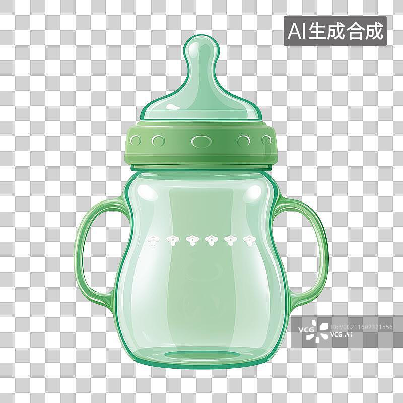 【AI数字艺术】婴儿奶瓶图标图片素材
