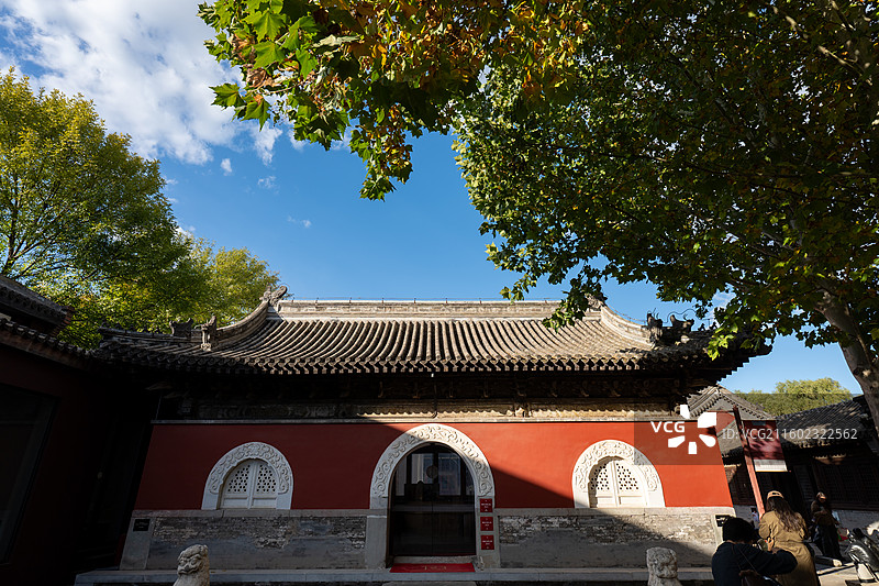 北京嵩祝寺及智珠寺秋景图片素材