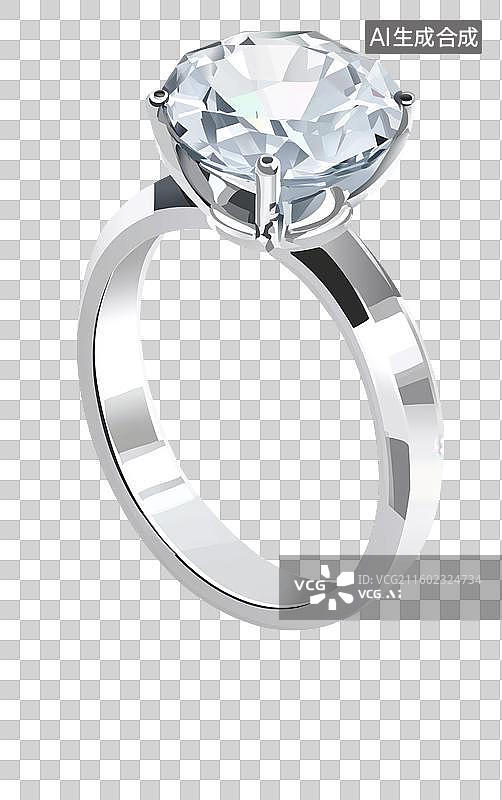 【AI数字艺术】钻石戒指特写图片素材