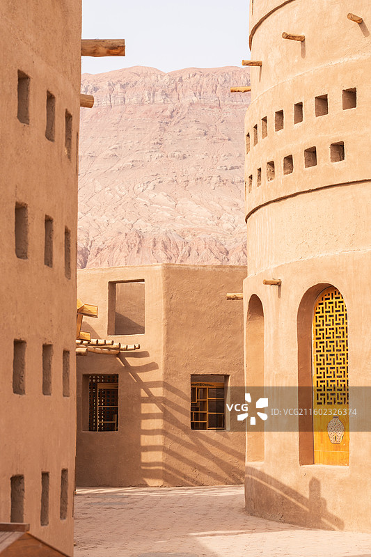 新疆 吐鲁番 景点 吐峪沟 麻扎村图片素材