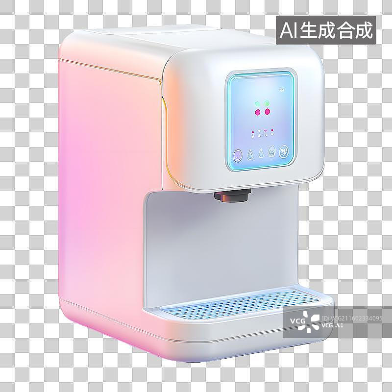 【AI数字艺术】3D卡通自动感应饮水机图片素材