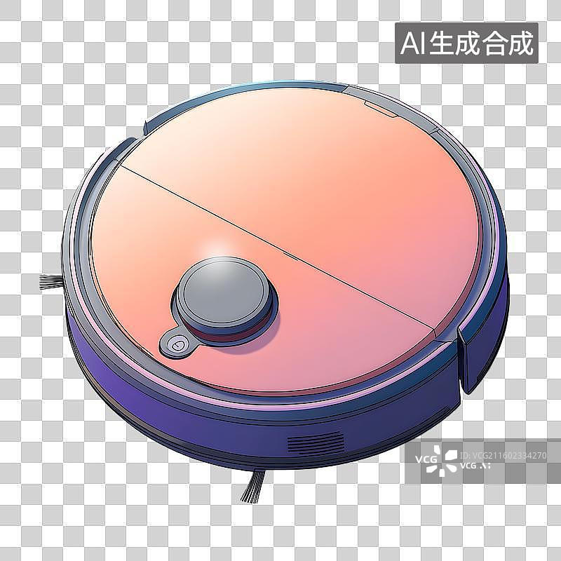 【AI数字艺术】卡通3D智能扫地机图片素材