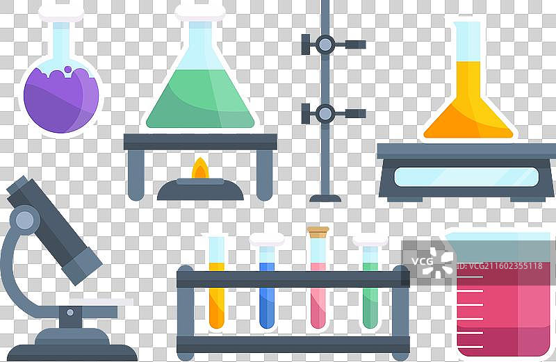 科学实验室物品套装图片素材