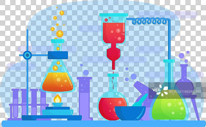 手绘科学实验室图片素材