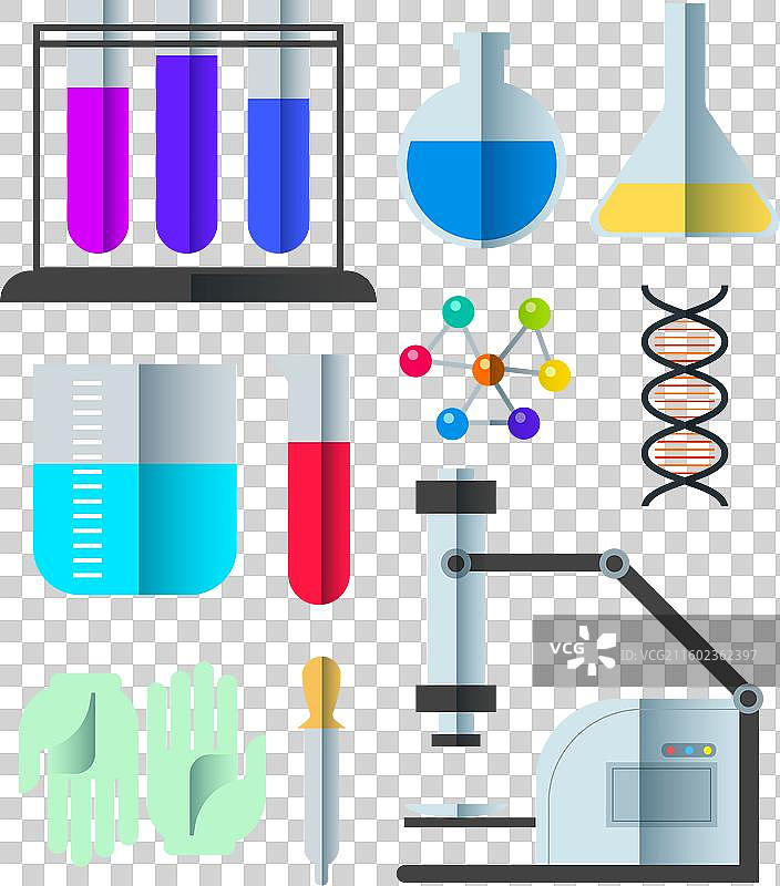 科学实验室用品集合图片素材