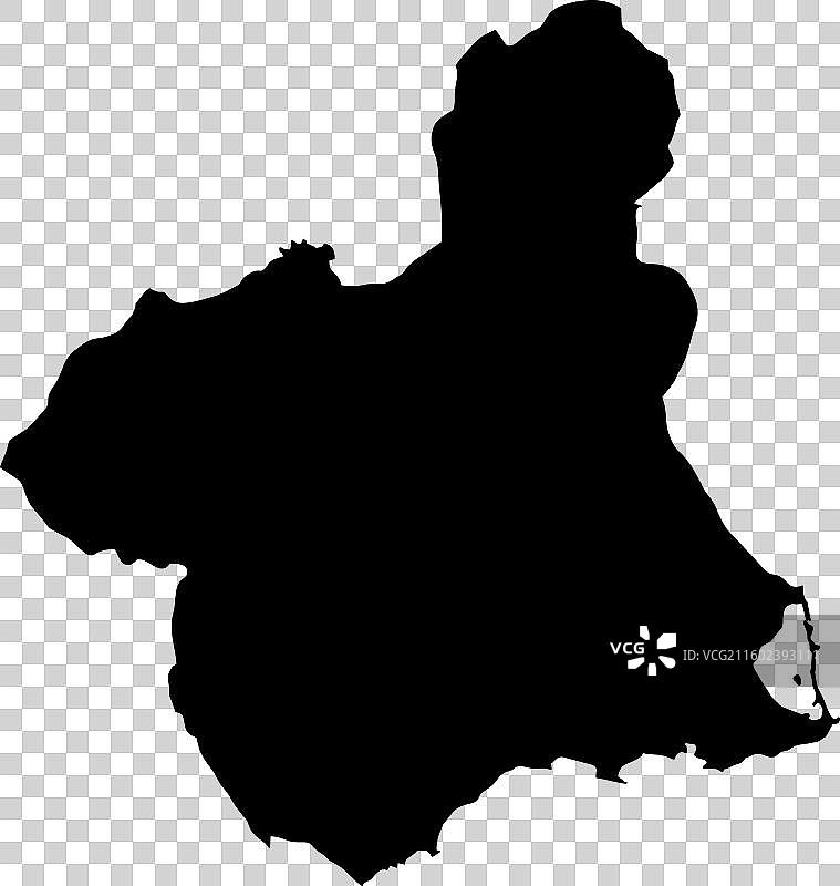 穆尔西亚剪影地图图片素材