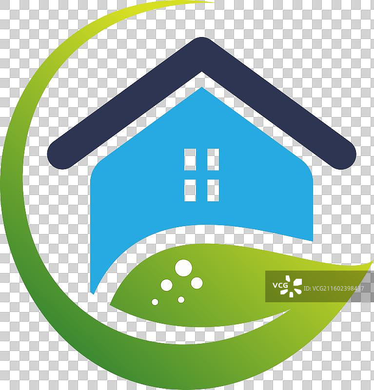 自然生态房屋标志设计模板图片素材