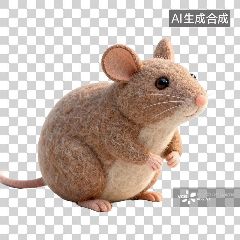 【AI数字艺术】可爱的毛毡小老鼠图片素材
