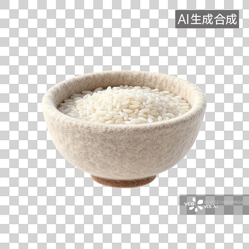 【AI数字艺术】装有白米饭的浅色碗图片素材