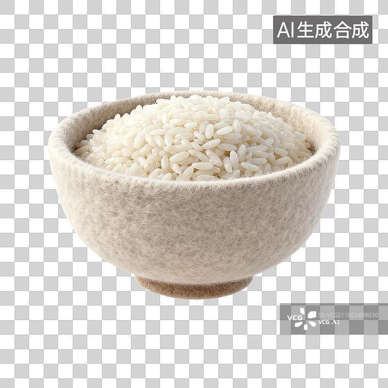 【AI数字艺术】装有白米饭的浅色碗图片素材