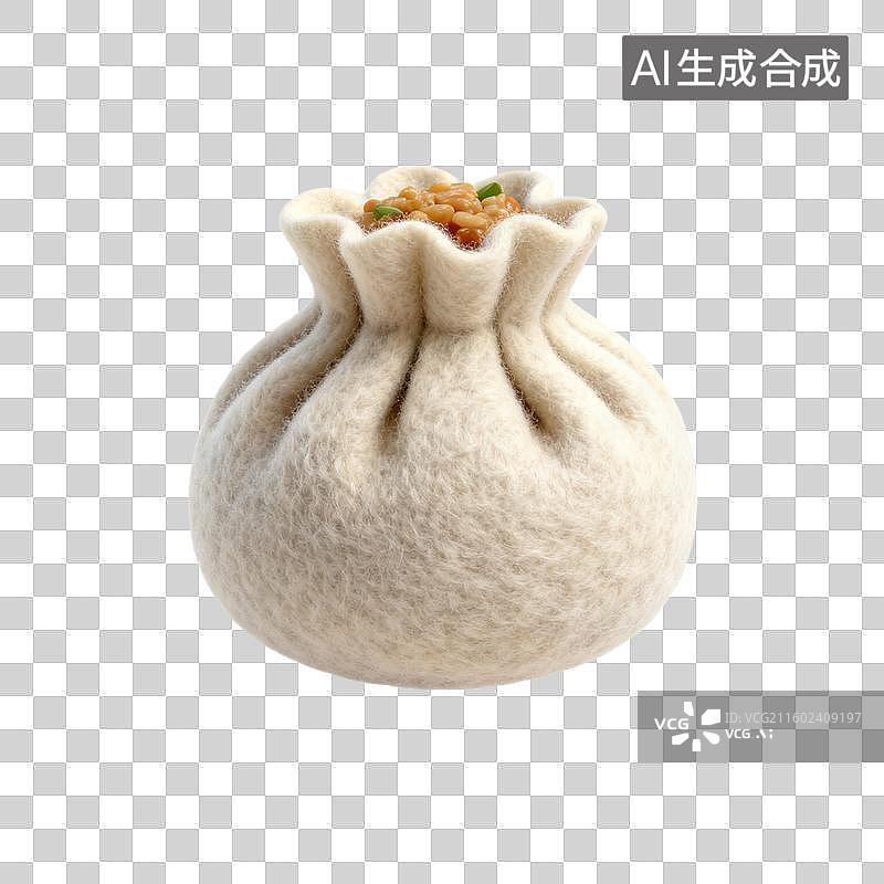 【AI数字艺术】悬浮的羊毛毡烧麦图片素材