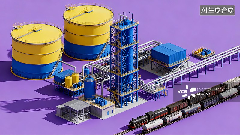 【AI数字艺术】石油经济，传统能源，环境保护，石油图片素材